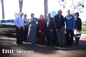 Lina and Sam with friends and family