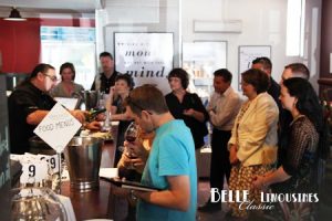 Scott leads the family through a wine tasting at Lamonts Winery