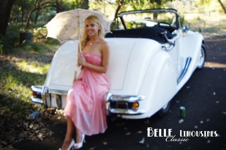 convertible wedding car photography