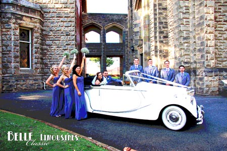 classic wedding car photography