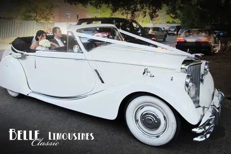 jaguar bridal car