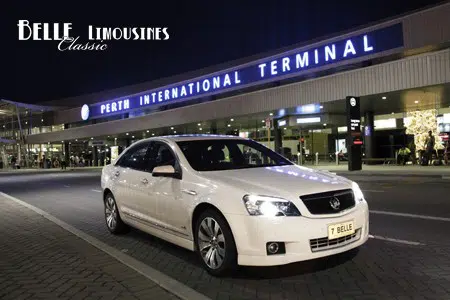 Vintage Wedding Cars Hire in Perth 5 Our Caprice chauffeur car at Perth International Airport
