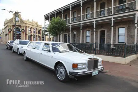 white rolls royce limousine