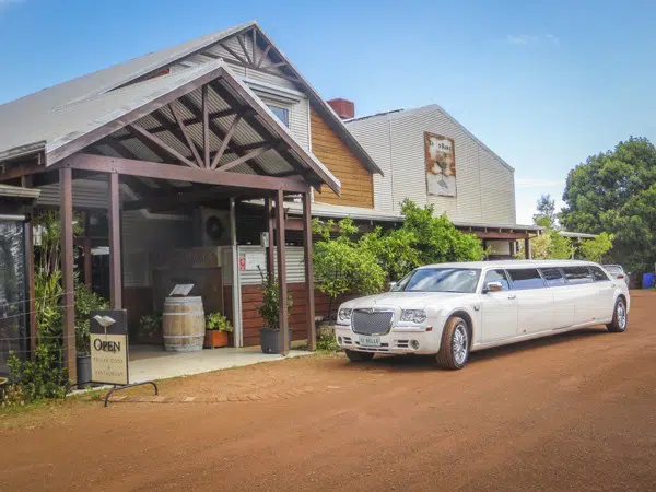 Limousine at Riverbank Estate Winery 5 chrysler jet door limousine