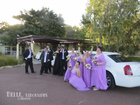 Wedding Limos at Queens Gardens Perth 2 chrysler wedding limos