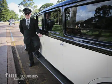 Vintage Limousine Wedding 4 chauffeured limos