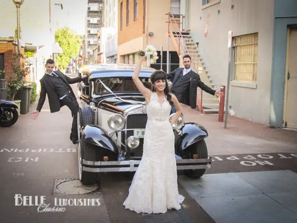 A Wedding in REO SpeedWagon Limousine 3 limos perth